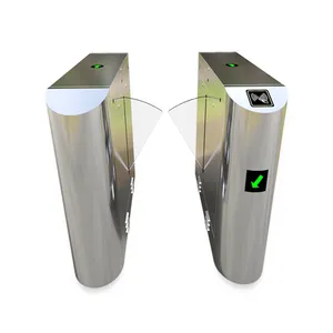 Fingerprint Access Control Flap Barrier อาคารเคาน์เตอร์ Turnstile อิเล็กทรอนิกส์สำหรับตั๋วการจัดการระบบ