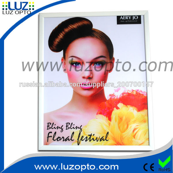 Nuevo diseño de la caja de luz de publicidad para la exhibición de interior del cartel llevada, marco de la publicidad