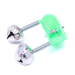 Canne à pêche de nuit, flotteur à cloches, double anneau, alarme de morsure, alerte en acier inoxydable, accessoire d'alarme
