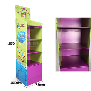 Thân thiện với môi tông sóng POS hiển thị kệ đơn vị gấp cửa sổ bật lên hiển thị chai mẫu sàn hiển thị đứng dễ dàng - Product Image 2