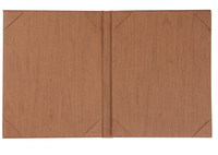 Faux bois pu cuir dossier de menu de restaurant