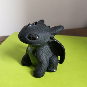 Meubles en obsidienne noire, édition, sans dents, Dragon, fait à la main, la nuit, furie, le mignon, dragons - Product Image 2