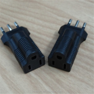 EE. UU. NEMA 5-15R Receptáculo a Italia CEI 23-16 Adaptador de enchufe de 3 clavijas Italia - Product Image 3