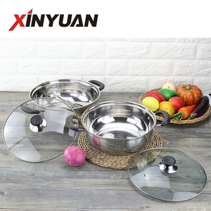 14-16-18cm 3 unids pot set Nuevo producto Servicio de Ollas de acero inoxidable/acero tapa de la olla - Product Image 1