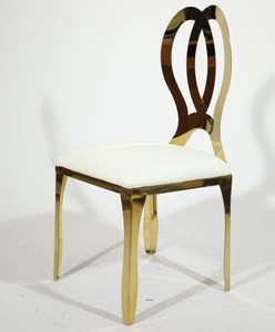 Romantique de luxe nouveau design or <span class=keywords><strong>rose</strong></span> en acier inoxydable chaise de banquet pour la réception de mariage - Product Image 5