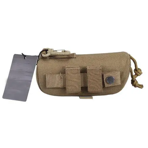 Hard Eyeglasses Case Tactical Molle Zipper Sunglasses Carrying Case eyeglasses storage case with belt