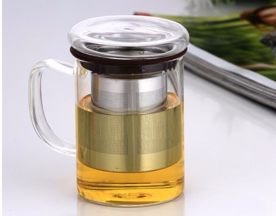 12oz--15oz Heat Resistant Glass Tea Mugs Glass Tea Cups With Infuser