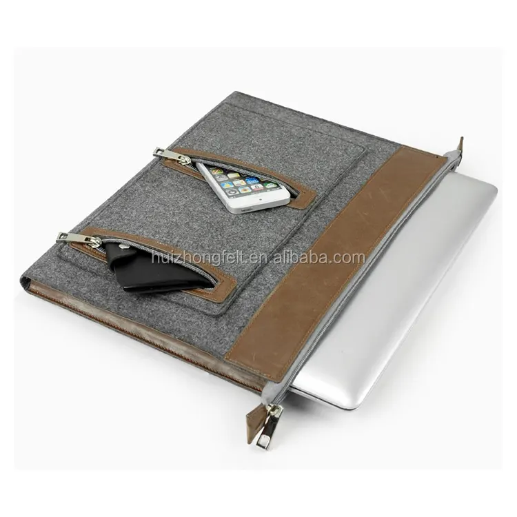 사용자 정의 크기 휴대용 지퍼 문서 가방 펠트 노트북 슬리브 파일 폴더 태블릿 가방