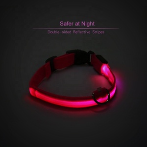 Venta caliente azul Led intermitente personalizado Rosa respetuoso con el medio ambiente fuerte neón electrónico <span class=keywords><strong>collar</strong></span> de perro - Product Image 6