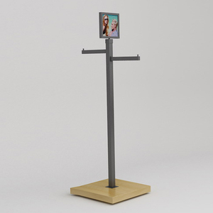 Di alta Qualità Su Misura Disponibile Moq Basso portatile di vendita al dettaglio t shirt vestiti da terra hanger display stand per il negozio - Product Image 4