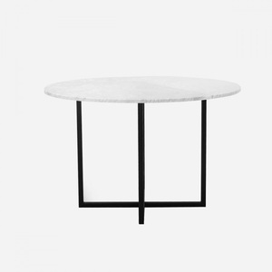 Bán buôn bằng đá cẩm thạch trắng hàng đầu bàn ăn với chân thép không gỉ - Product Image 6