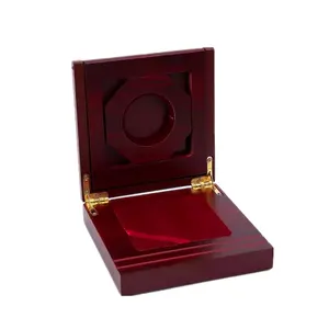 Tùy Chỉnh Thực Hiện Bằng Gỗ Kỷ Niệm Coin Display Box Vàng Coin LƯU Trữ Box