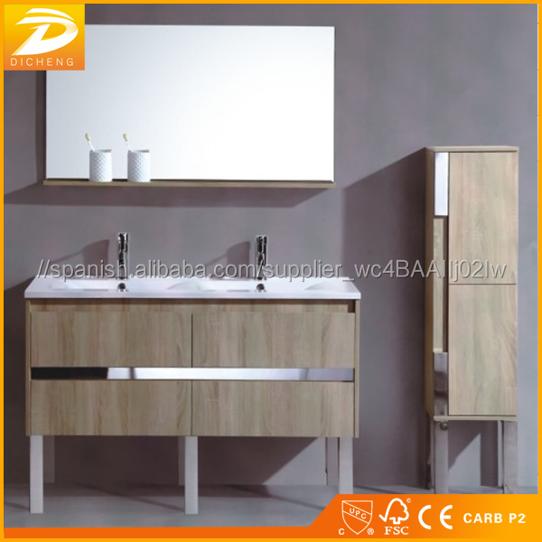 Envío Montado Moderno Diseños Fábrica Directamente Melamina Vanidad Del Cuarto de Baño