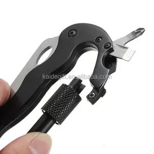 5 in 1 Aluminum Climbing Hook Gear Multi Carabiner With Knife Tools