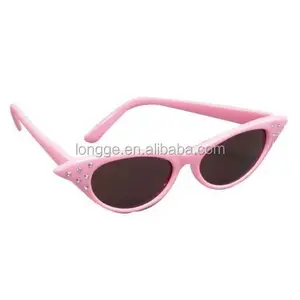 نظارات شمسية نسائية s 50s 60s, نظارات عيون القطة باللون الأحمر والوردي والأبيض ، مزودة بأحجار الراين ، مناسبة للحفلات ، طراز 1950s 50s 60s