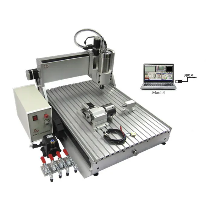 Newest CNC Router 6040 Milling Machine 1500W 4 Axis With USB Port