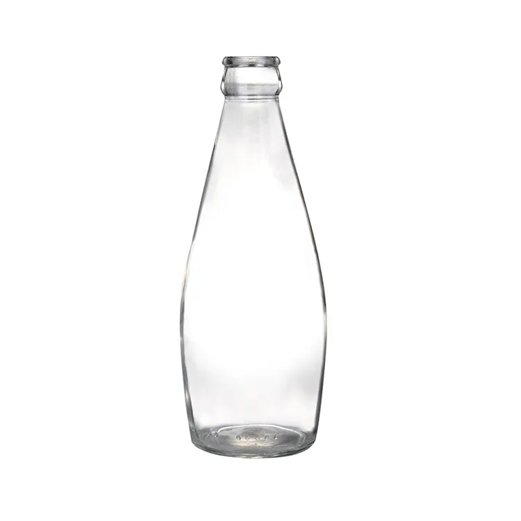 Botol Kaca Bening Minum Biji Basil 290Ml dengan Tutup untuk Jus