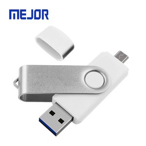 Hot bán Twister Clip USB Flash Disk 16 gam Kim Loại Xoay 2in1 <span class=keywords><strong>Memory</strong></span> <span class=keywords><strong>Stick</strong></span> 32 gam Micro OTG Ổ Đĩa Bút - Product Image 3