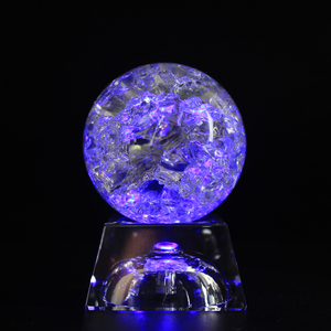 60/80MM helados y bola <span class=keywords><strong>de</strong></span> <span class=keywords><strong>cristal</strong></span> Bola con Base bola <span class=keywords><strong>de</strong></span> vidrio artesanía - Product Image 3