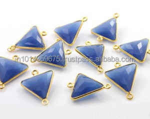 Conector de Piedras Preciosas con Bisel de Plata de Ley AAA de la India, Precios al por Mayor para Colgantes de Estilo Bohemio Unisex para Fiestas - Product Image 2