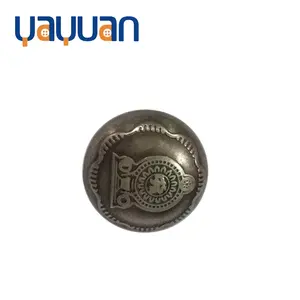 Custom metal buttons alloy round button for clothing nantong yayuan brand name buttons online shopping