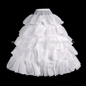 De gros en vrac 2014 quatre cerceaux femmes. crinoline jupon flouncing robe blanche - Product Image 1