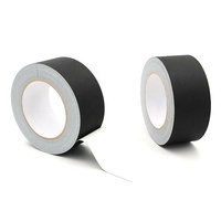 Résistance à la chaleur de couleur vive simple face tissu noir mat de 2 pouces sans résidu ruban de gaffer ruban de gaffer pour conduit robuste