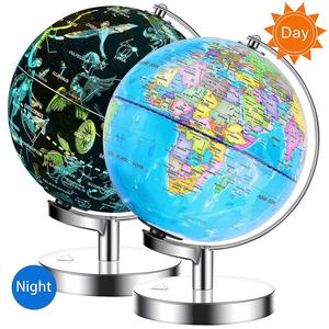 Gelsonlab Globo terráqueo educativo de 8 pulgadas con luz LED, <span class=keywords><strong>mapa</strong></span> del mundo y vista de constelaciones para estudiantes de Geografía - Product Image 2