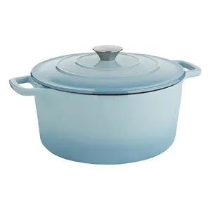 Batterie de cuisine en fonte avec poêle à griller, poêle à frire, cocotte, four hollandais