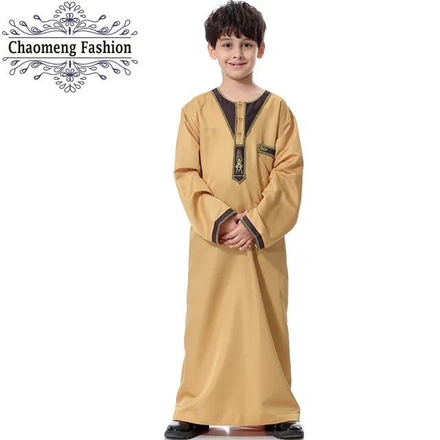 872 # बच्चों पॉलिएस्टर इस्लामी Mens Abaya बच्चों के कपड़े लड़का पुरुषों मुस्लिम अरब मध्य पूर्व पोशाक पैक युवा बच्चों के पहनने वस्त्र
