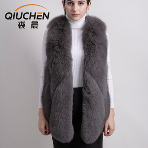 Venta caliente fábrica proveedor de niñas de invierno de piel de zorro <span class=keywords><strong>chaleco</strong></span> real <span class=keywords><strong>Chaleco</strong></span> de piel - Product Image 2