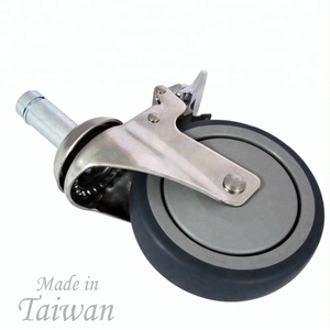 CCE Caster-ruedas giratorias de goma sólida, 5 pulgadas, con bloqueo - Product Image 4