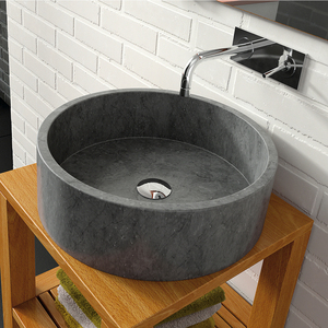 Lavabo de salle de bain à prix avantageux, <span class=keywords><strong>en</strong></span> marbre naturel crème - Product Image 6