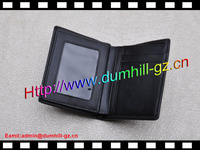 Dompet PU multifungsi perlindungan RFID murah dengan jendela ID bening