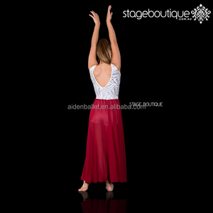 Robe de danse lyrique rouge à paillettes écarlate - Product Image 3