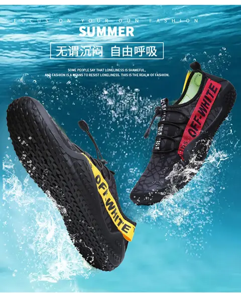 Chaussures d'eau pour hommes, sandales de surf, de plage, de Sport aquatique, respirantes, pour l'été
