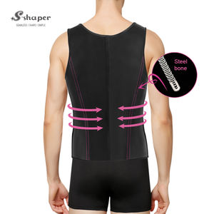 S-SHAPER Wholesale New 3 Hook <b>Latex</b> Waist Trainer Men Big Size <b>Corset</b> - Product Image 4