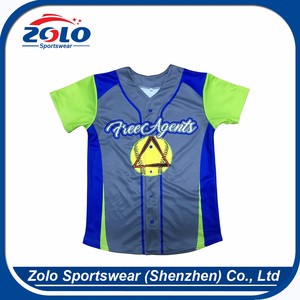 2017 new style deep v-neck digital international baseball uniform - Product Image 2