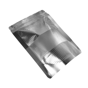 Bóng Bạc Kim Loại Mylar Resealable Đứng Lên Zip Khóa Túi Với Cửa Sổ Rõ Ràng - Product Image 5