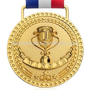 Médaille en métal de <span class=keywords><strong>prix</strong></span> d'or de placage d'alliage de zinc bon marché fait sur commande - Product Image 2