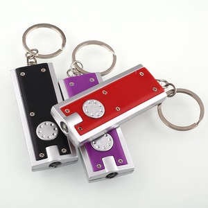 Mini Portable <strong>Keyring</strong> Light Colorful Mini Portable Rectangle LED Light <strong>Torch</strong> <strong>With</strong> Keychain Flashlight Support Logo Customized - Product Image 2