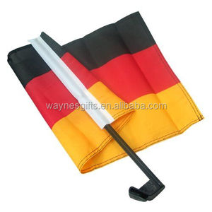 Bandiera Nazionale Tedesca per Auto in Poliestere 12x18 Pollici con Asta in Plastica - Product Image 1
