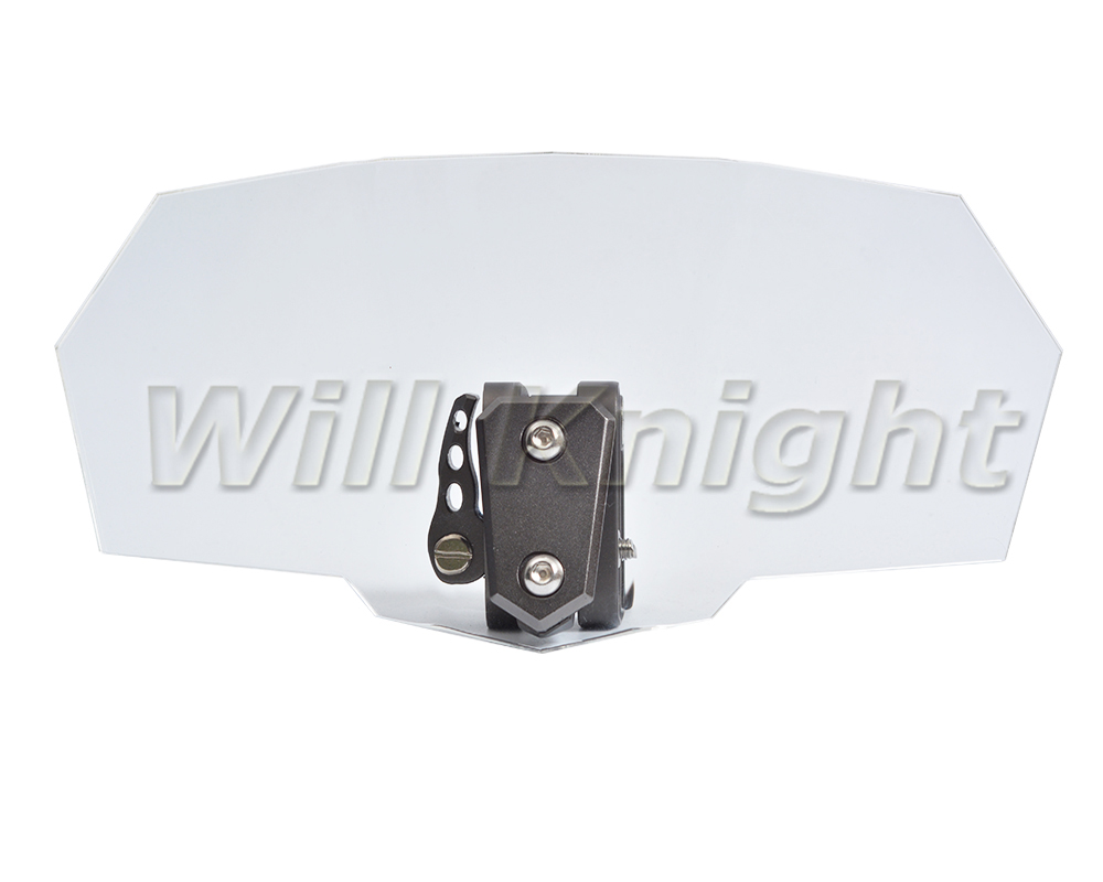 Универсальный Регулируемый Прозрачный ветровой экран для мотоцикла, дефлектор ветрового спойлера с матовым серым металлом