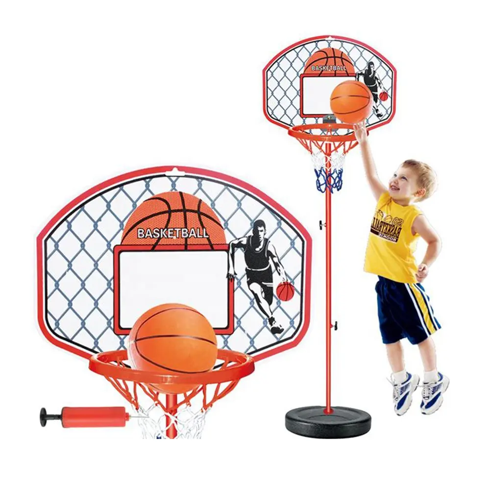 Height Adjustable Kids Mimi Basketball Hoop Rim Net Set Backboard Basket Ball 72-150cm