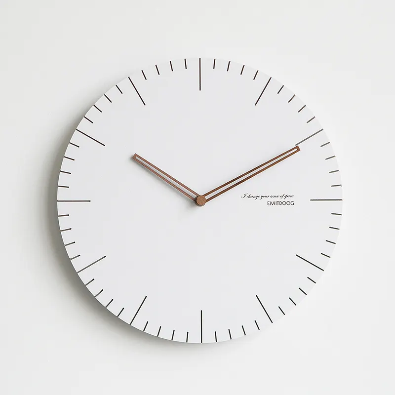 2018โปรโมชั่นนาฬิกาแขวนผนังไม้ขนาดใหญ่ EMITDOOG แฟชั่นใหม่ MDF ควอตซ์เงียบตกแต่งบ้าน3D นาฬิกา