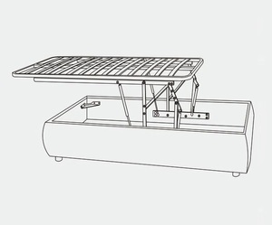 Meccanismo idraulico dell'ascensore di AODELI & E-SHINING per la cerniera del letto del letto altro industriale 1200-1500MM 40-110KG 3.5MM dell'<span class=keywords><strong>hardware</strong></span> della mobilia - Product Image 3