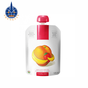 BPA bebé libre alimentos squeeze bolsa con tapa trago jugo de fruta envasado bolsa Caño - Product Image 3