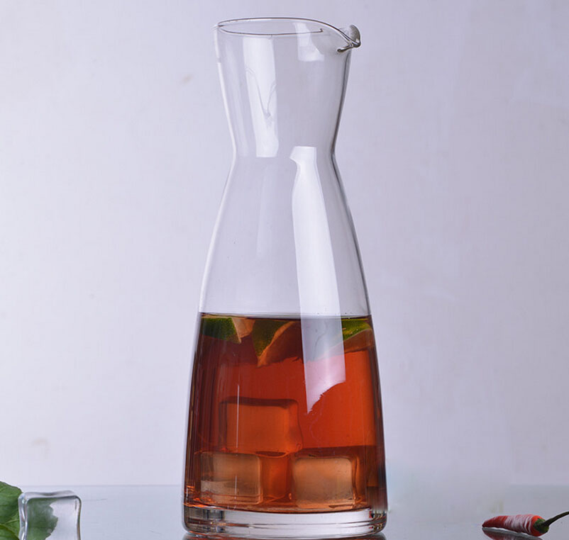 Haonai wholesale nice quality milk glass bottle and carafe