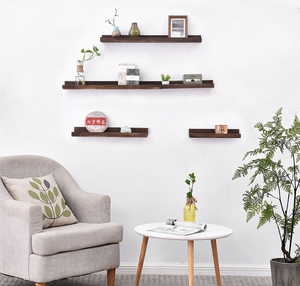 Estante de madera maciza en forma de U para pared, mueble decorativo para sala de estar, muebles modernos para el hogar, diseño antiguo Interior, cartón Natural - Product Image 6