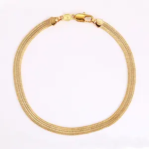 72914 2017 fashion jewellery 18k gold plated men bracelet